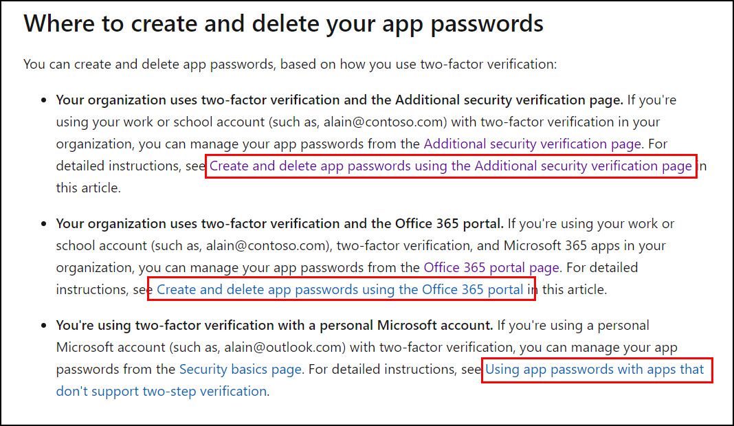 Microsoft 365 Customers and App-Specific Passwords - Match My Email