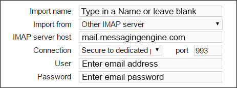 IMAP settings fastmail