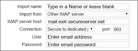 IMAP settings godaddy exchange2010