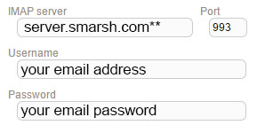 New Sign up IMAP smarsh