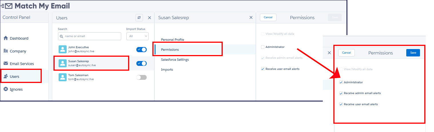 Giving Admin Permissions